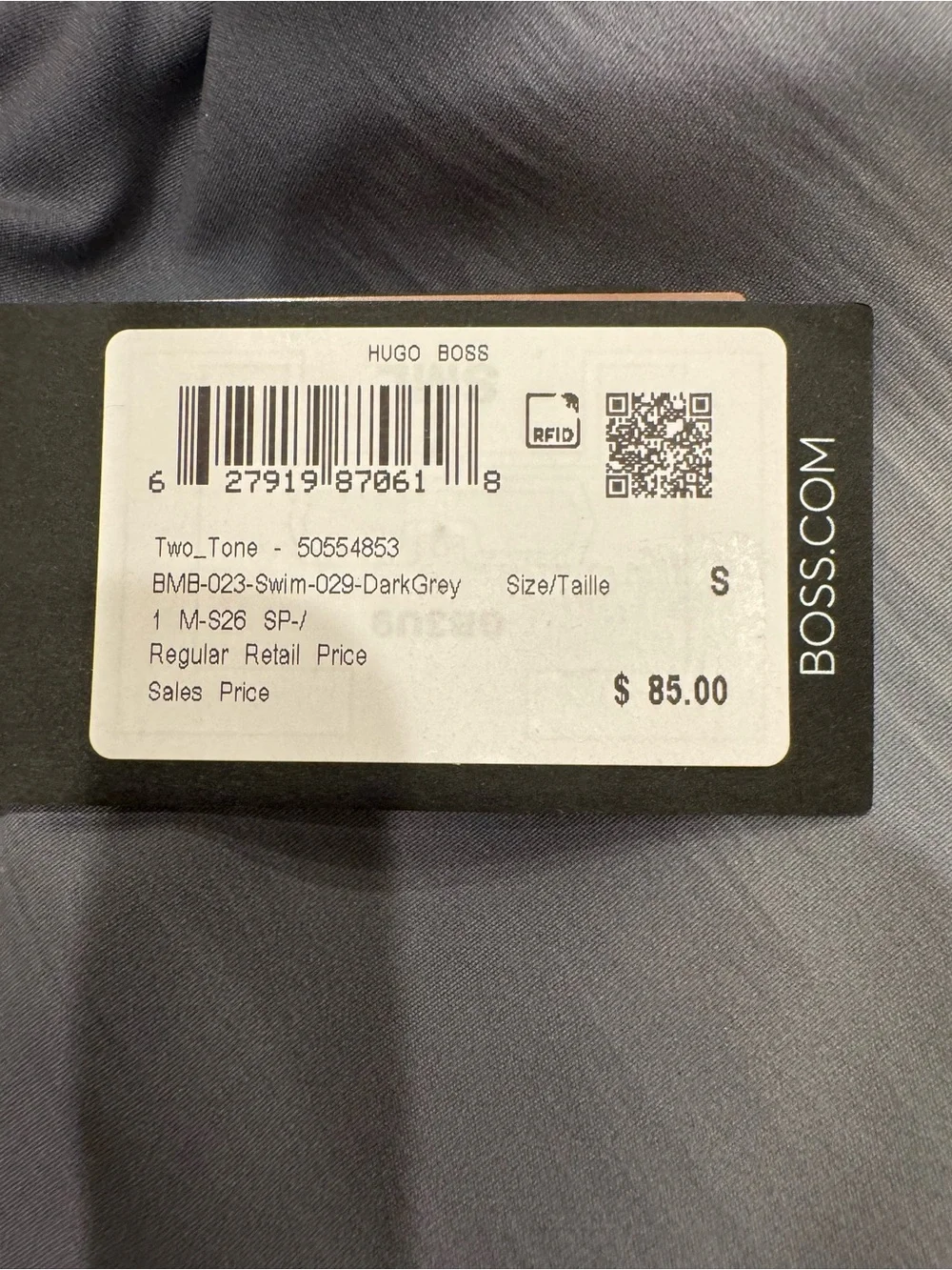 Hugo Boss Black & Gray Ombre Swim Trunks